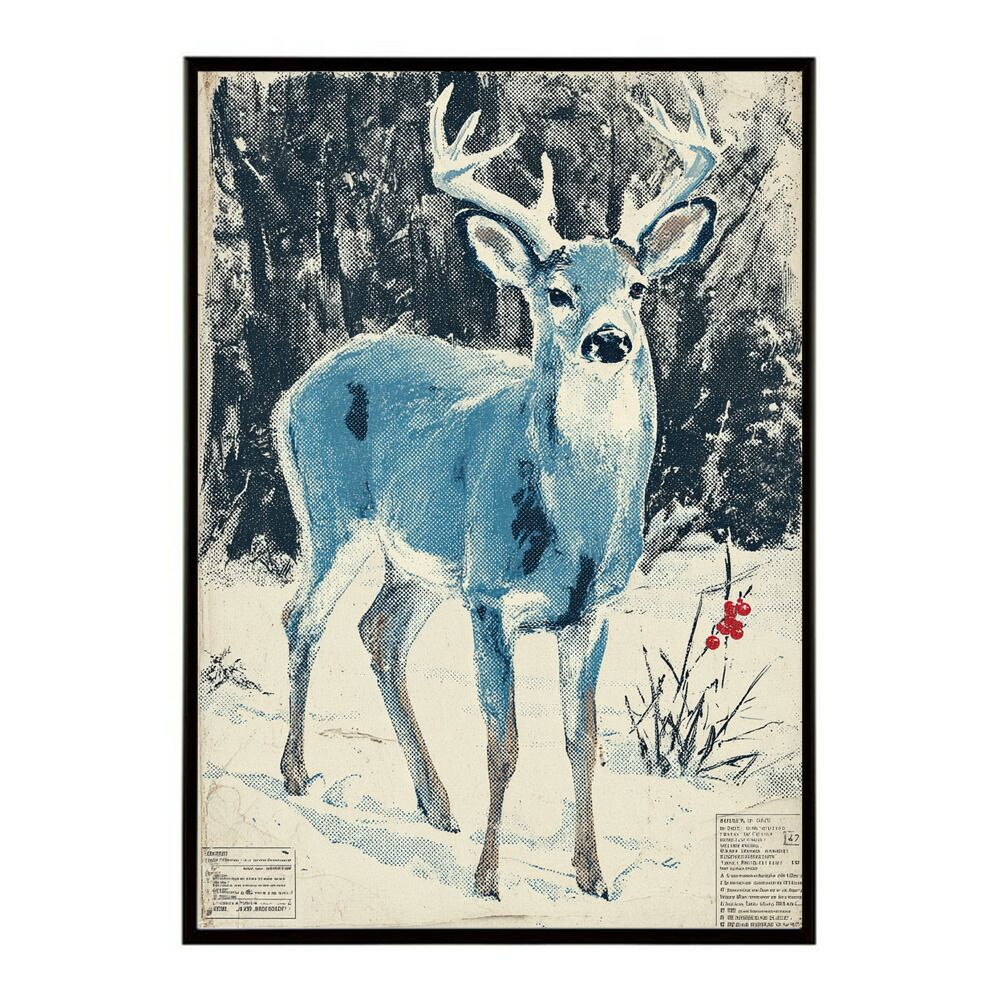 A1サイズ（約59x84cm）】【lm-poster-7867】【フレーム付き】トナカイ