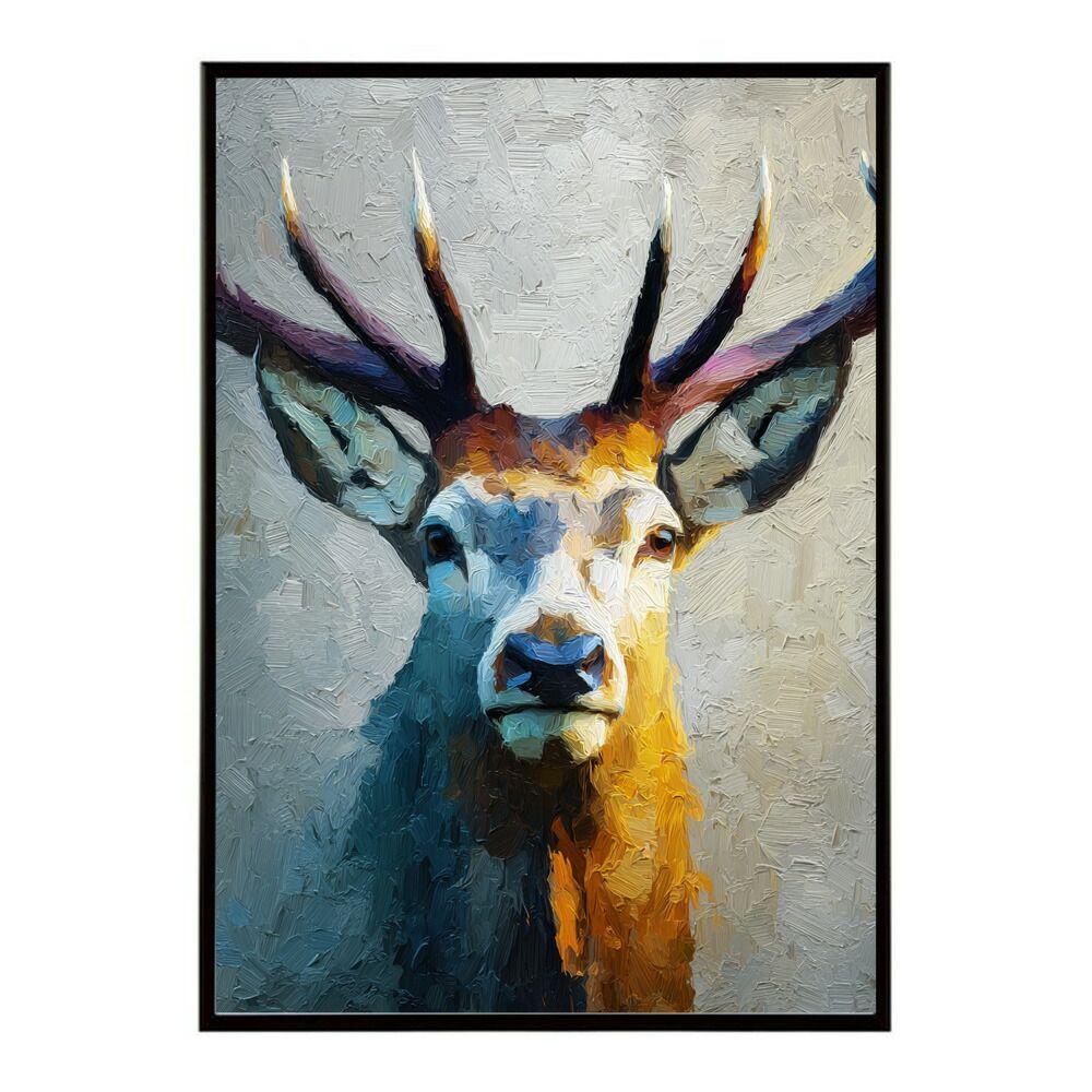 【B4サイズ（約25x36cm）】【lm-poster-7897】【フレーム付き】トナカイ 北欧 シカ 鹿 アニマル 動物 アート　おしゃれ  プリントポスター フォト イラスト クリスマス インテリア 印刷