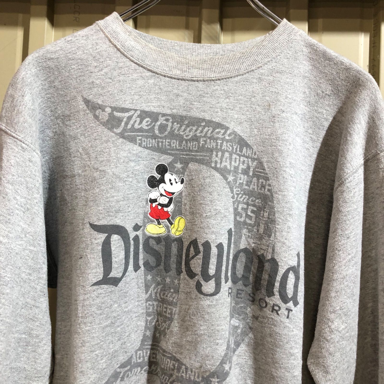 1290 Disney × Hanes Mickey Mouse トレーナー グレー S ディズニー
