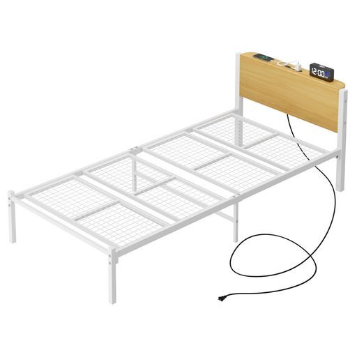 LunarLightスチールパイプベッドベッドフレーム幅97.5奥行211高さ70.5