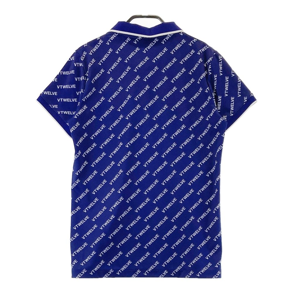 サイズ：1 V12 ヴィトゥエルヴ ; 半袖ポロシャツ 総柄 ネイビー系