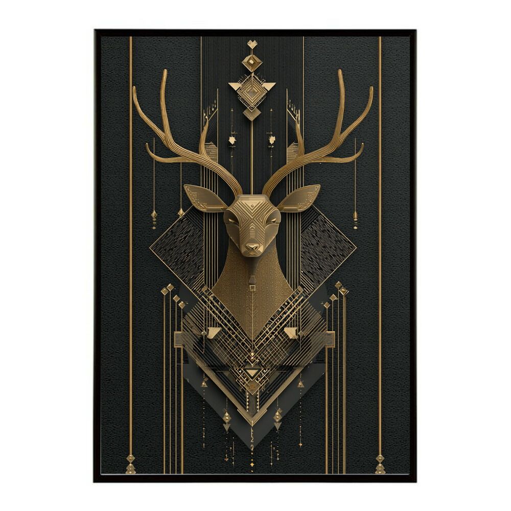 A2サイズ（約42x59cm）】【lm-poster-7918】【フレーム付き】トナカイ