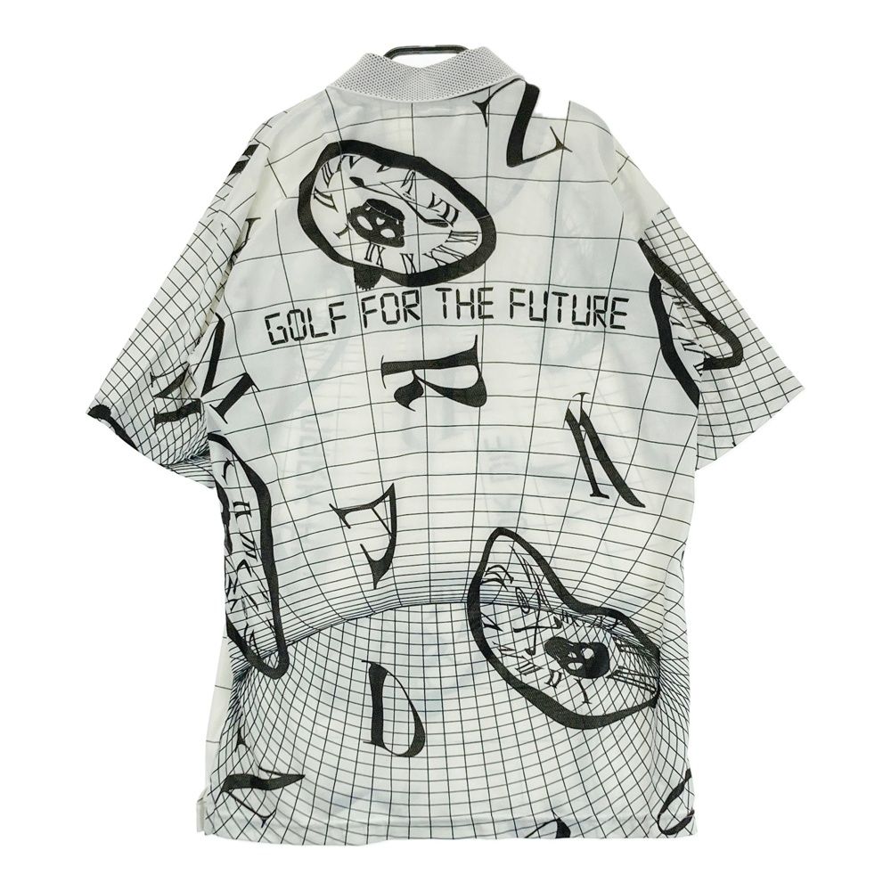 サイズ：46 MARK&LONA マークアンドロナ 半袖ポロシャツ 総柄 ホワイト