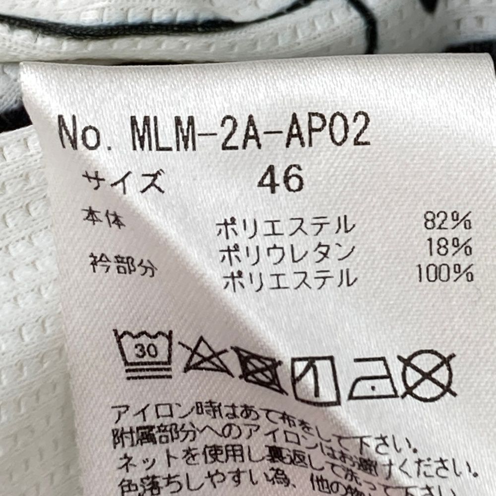 サイズ：46 MARK&LONA マークアンドロナ 半袖ポロシャツ 総柄 ホワイト