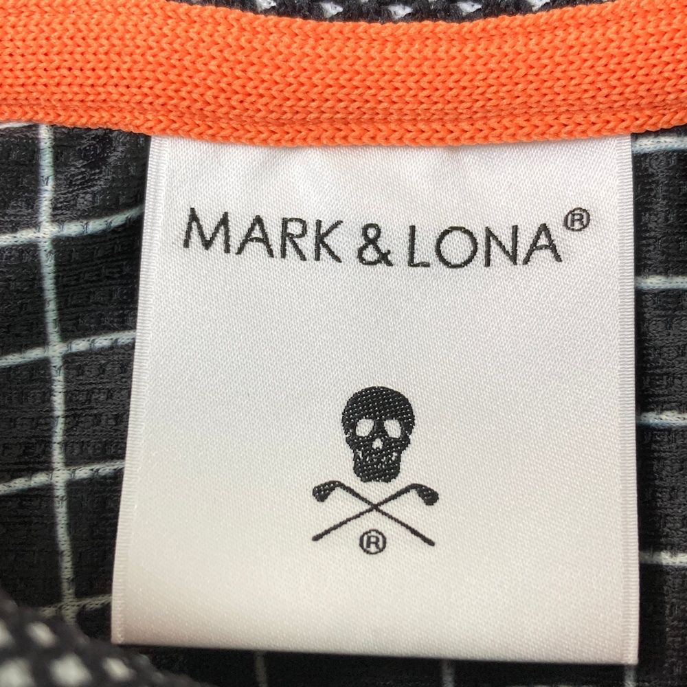 サイズ：46 MARK&LONA マークアンドロナ 半袖ポロシャツ 総柄 ブラック