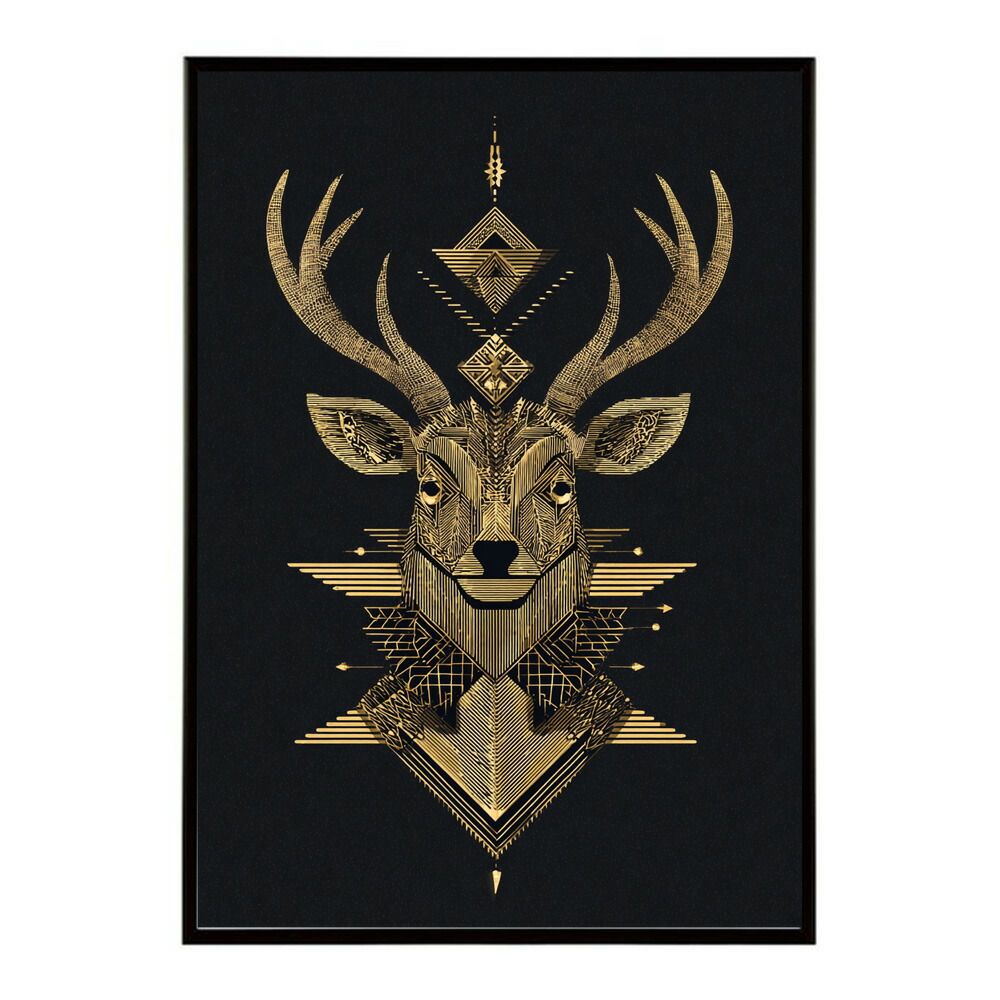 A2サイズ（約42x59cm）】【lm-poster-7927】【フレーム付き】トナカイ