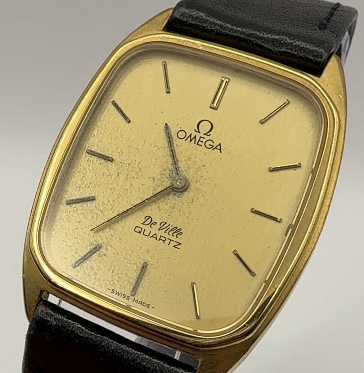OMEGA オメガ De Ville デビル クォーツ スクエア 不動 ジャンク品