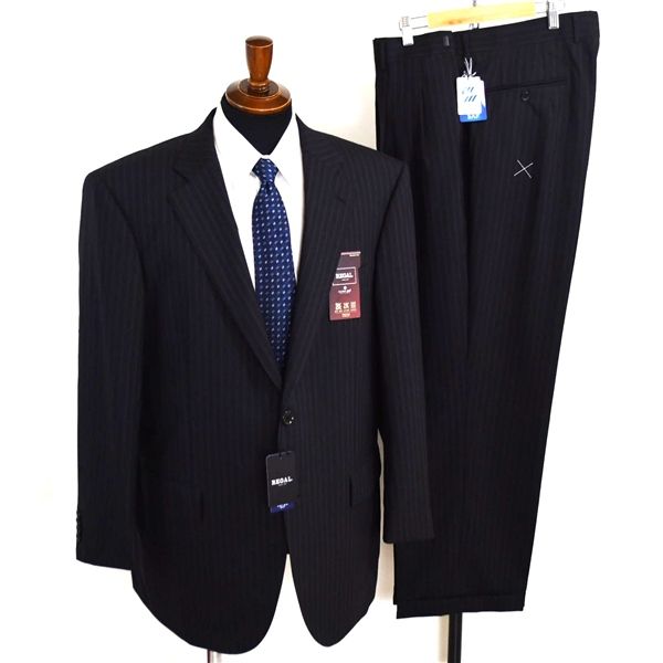 未使用品タグ付きtheoryグレーストライプシングル2ボタンスーツセットアップ 2ボタン グレーストライプのシングルスーツ-大阪心斎橋店スーツ