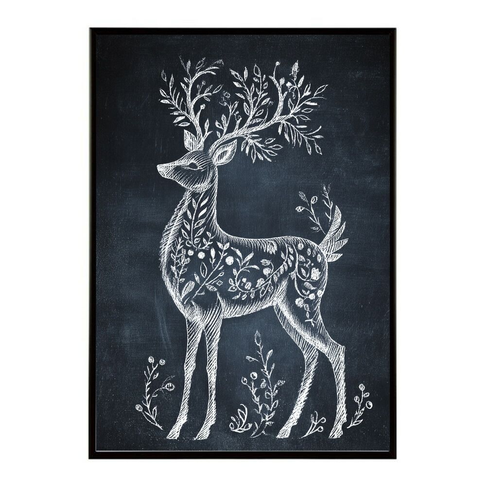 A2サイズ（約42x59cm）】【lm-poster-7966】【フレーム付き】トナカイ