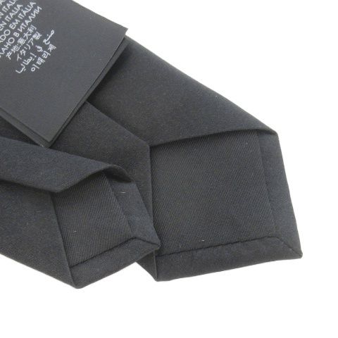 サンローラン パリ SAINT LAURENT PARIS ネクタイ ナロー 絹 シルク 黒