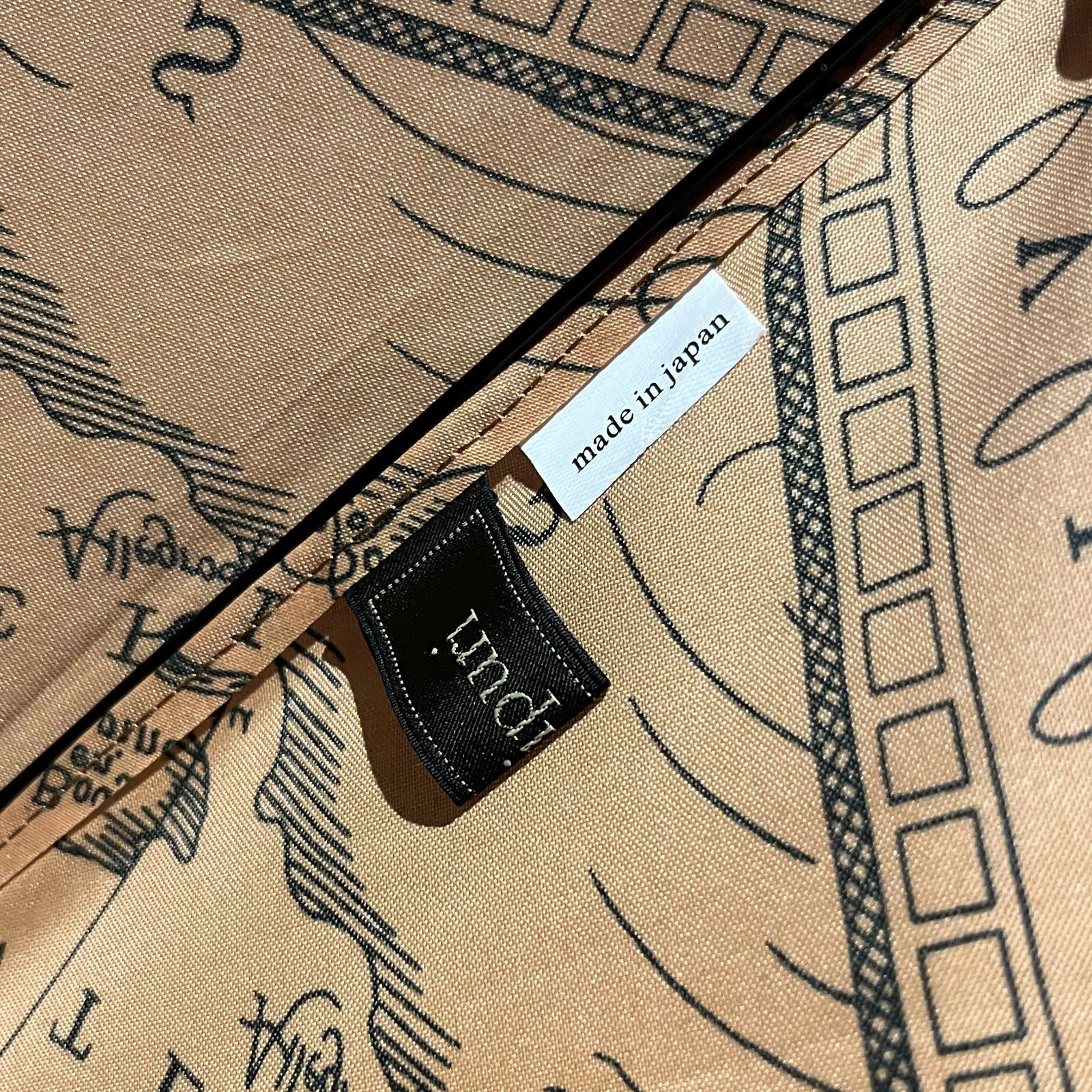 manipuri 晴雨兼用折傘 マップ柄 マニプリ 折りたたみ傘 地図 ベージュ