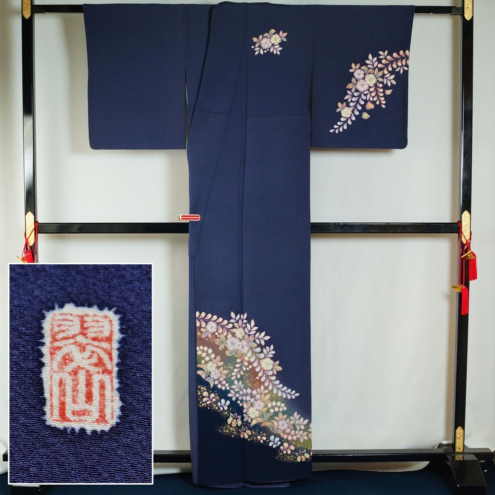 着物セット 翠山工房 辻が花 付下げ訪問着・袋帯 2点 セット 翠山 落款