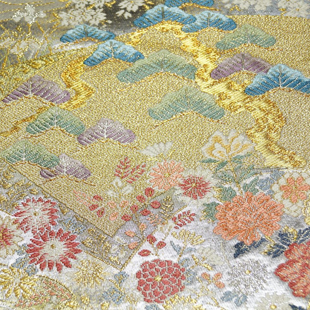 着物セット 翠山工房 辻が花 付下げ訪問着・袋帯 2点 セット 翠山 落款