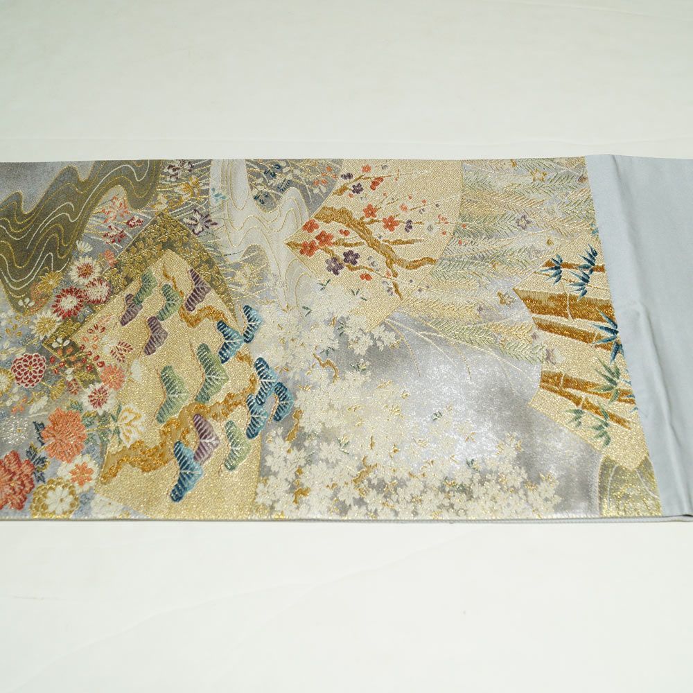 502mh52●翠山 着物&袋帯セット 付下げ訪問着 辻が花絞り きものやまと● 着物セット 翠山工房 辻が花 付下げ訪問着・袋帯 2点 セット 翠山 落款