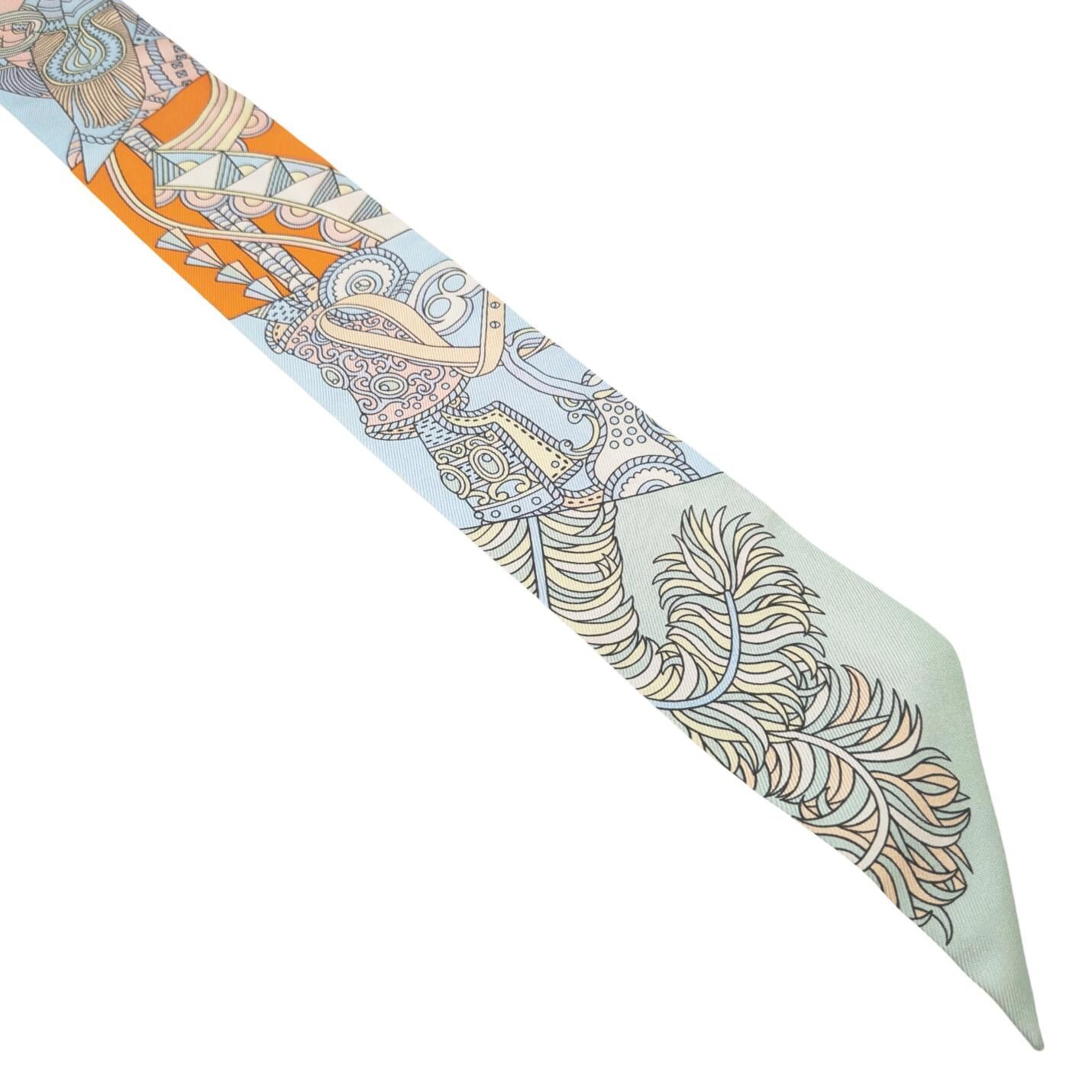 新品同様】HERMES エルメス トゥイリー ツイリー スカーフ シルク100