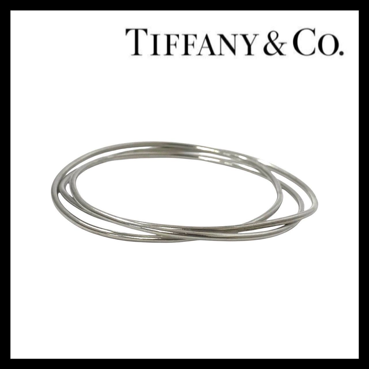 Y【TIFFANY&Co.】3連 バングル SV925 STERLING SILVER/スターリング 