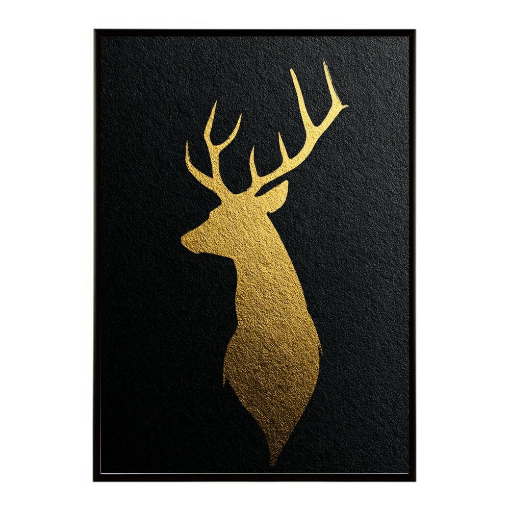 【B4サイズ（約25x36cm）】【lm-poster-8086】【フレーム付き】トナカイ 北欧 シカ 鹿 アニマル 動物 アート　おしゃれ  プリントポスター フォト イラスト クリスマス インテリア 印刷