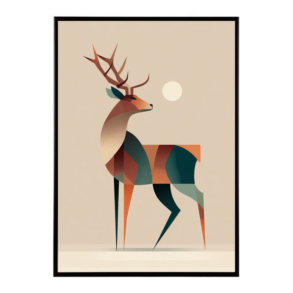 B1サイズ（約73x103cm）】【lm-poster-8144】【フレーム付き】トナカイ