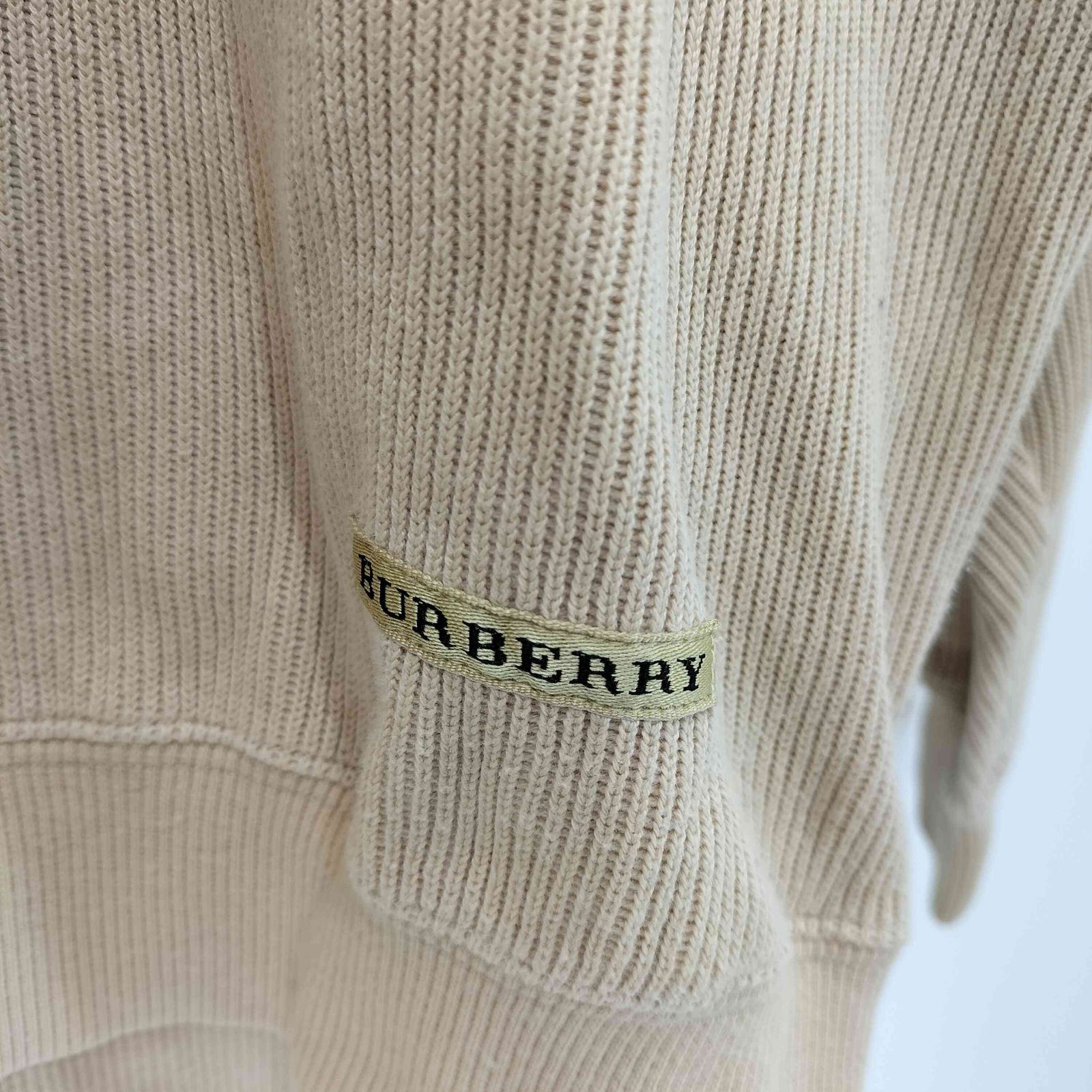 バーバリーゴルフ BURBERRY GOLF ロゴ刺繍 リブニット ハーフジップ