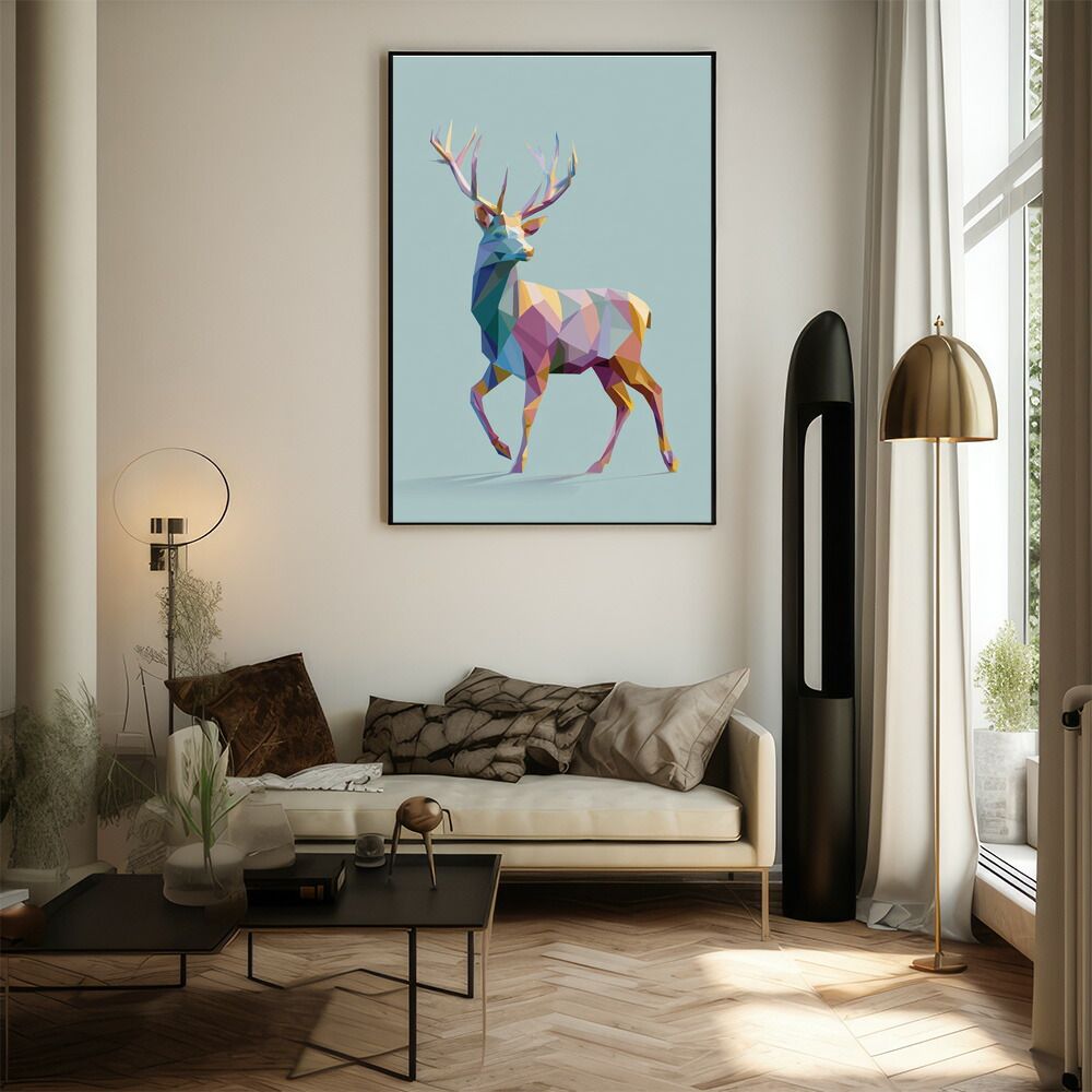 【未使用】LANY 特大ポスター B3サイズ（約36x51cm）】【lm-poster-8183】【フレーム付き】トナカイ