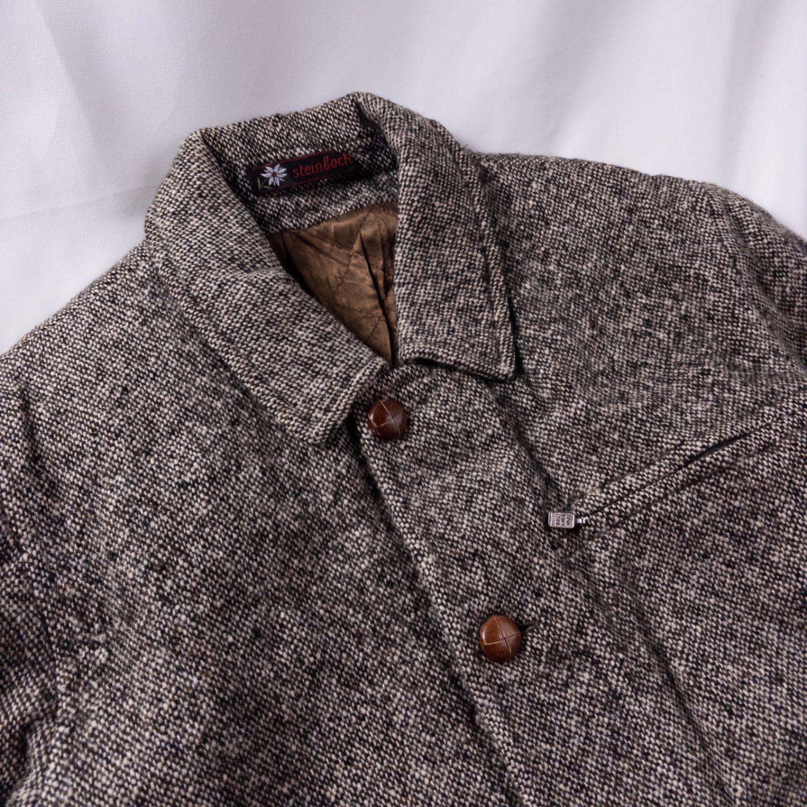 Euro Vintage チロル製 90s steinbock ウール ホームスパン ナチュラル