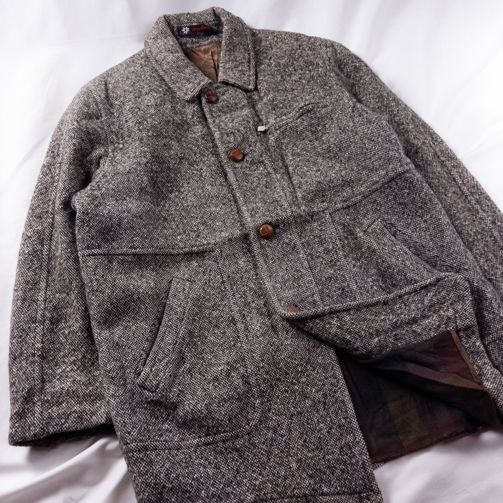 Euro Vintage チロル製 90s steinbock ウール ホームスパン ナチュラル