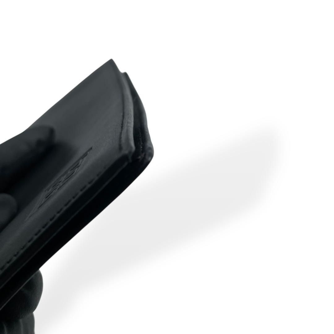 極美品 GIVENCHY ジバンシー 二つ折り財布 お札入れ ブラック レザー