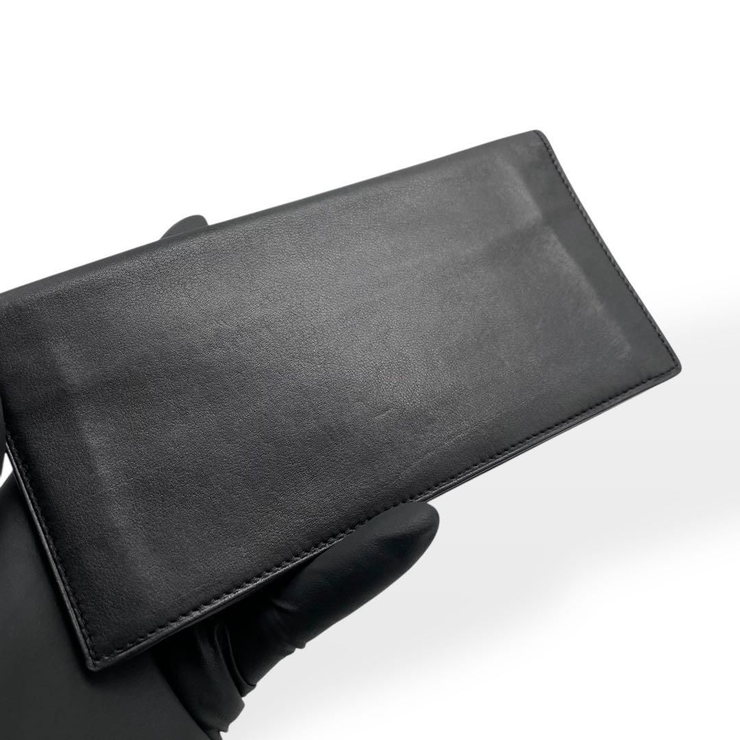 極美品 GIVENCHY ジバンシー 二つ折り財布 お札入れ ブラック レザー
