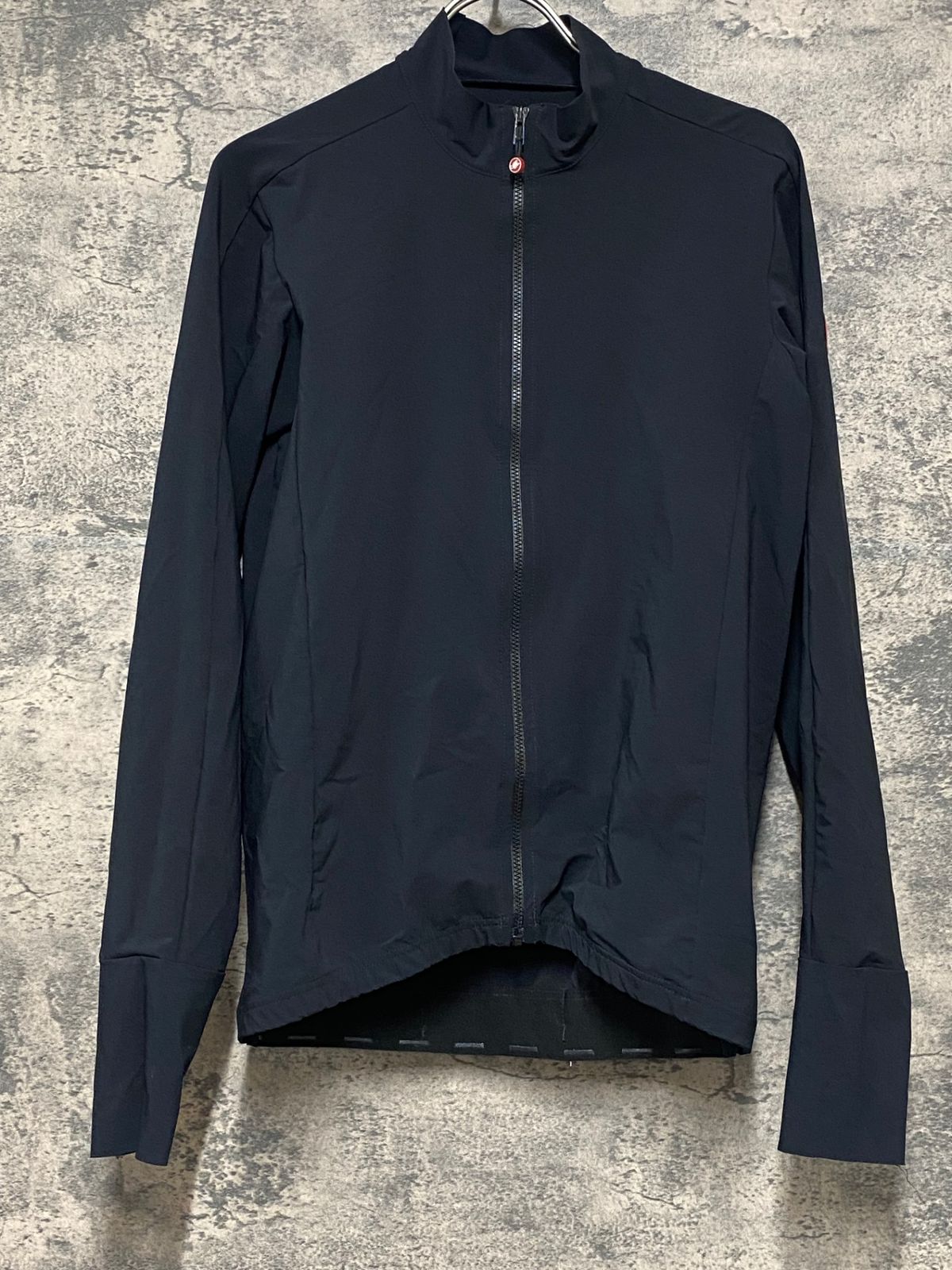 美品 CASTELLI サイクルジャケット ブラック Sサイズ JS400 カステリ CASTELLI 長袖 サイクルジャケット 黒 S ※汚れあり