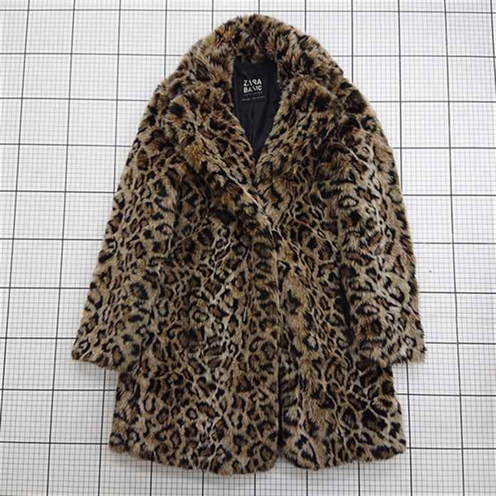 ◇ ⊇ ザラ ZARA BASIC レオパード柄フェイクファーコート XS