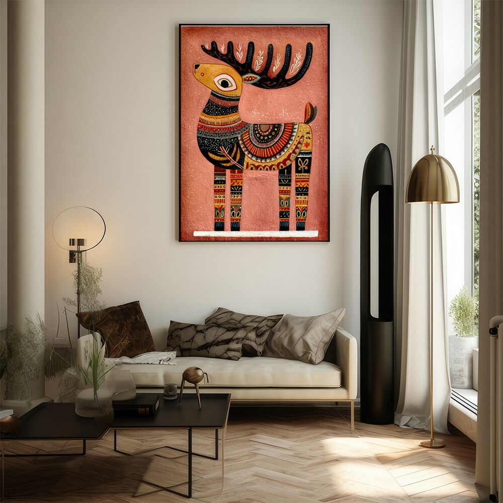 【未使用】LANY 特大ポスター A2サイズ（約42x59cm）】【lm-poster-8536】【フレーム付き】トナカイ