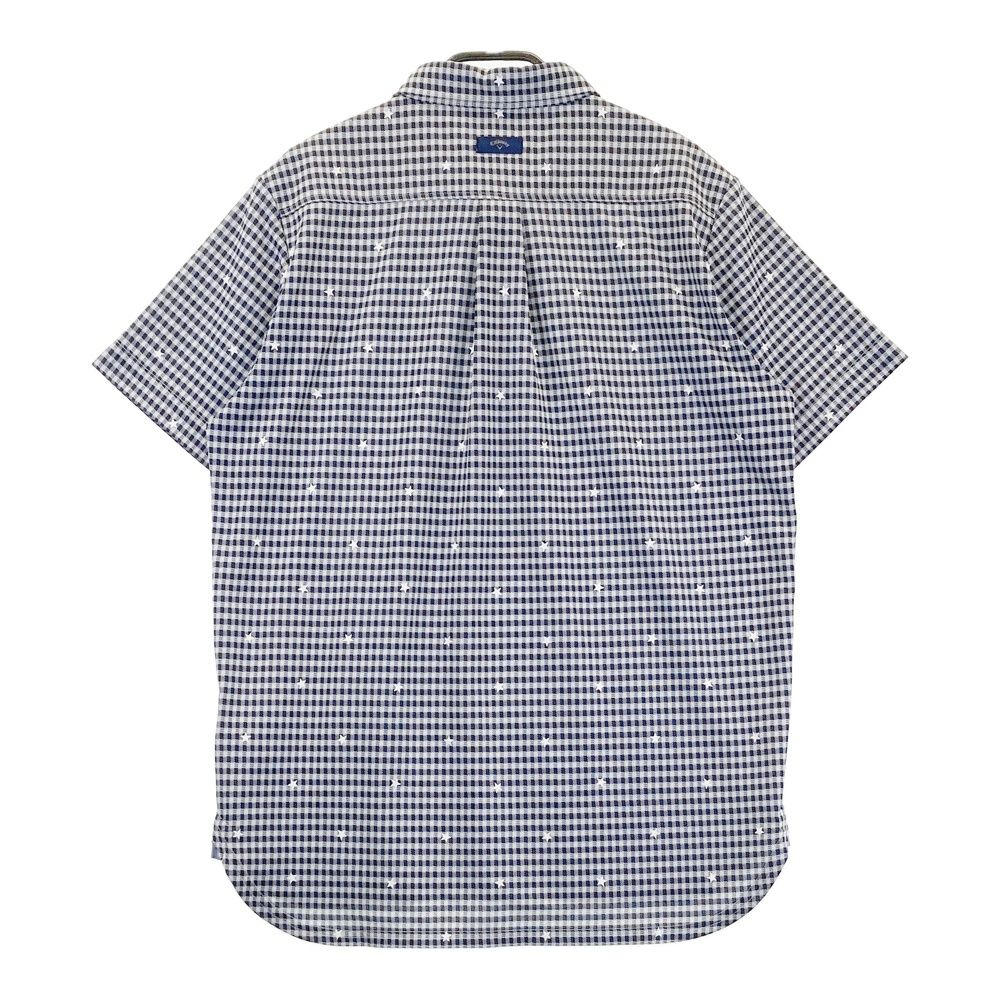 Callaway チェック柄ポロシャツ Lサイズ サイズ：L CALLAWAY キャロウェイ 半袖ポロシャツ チェック柄 ネイビー