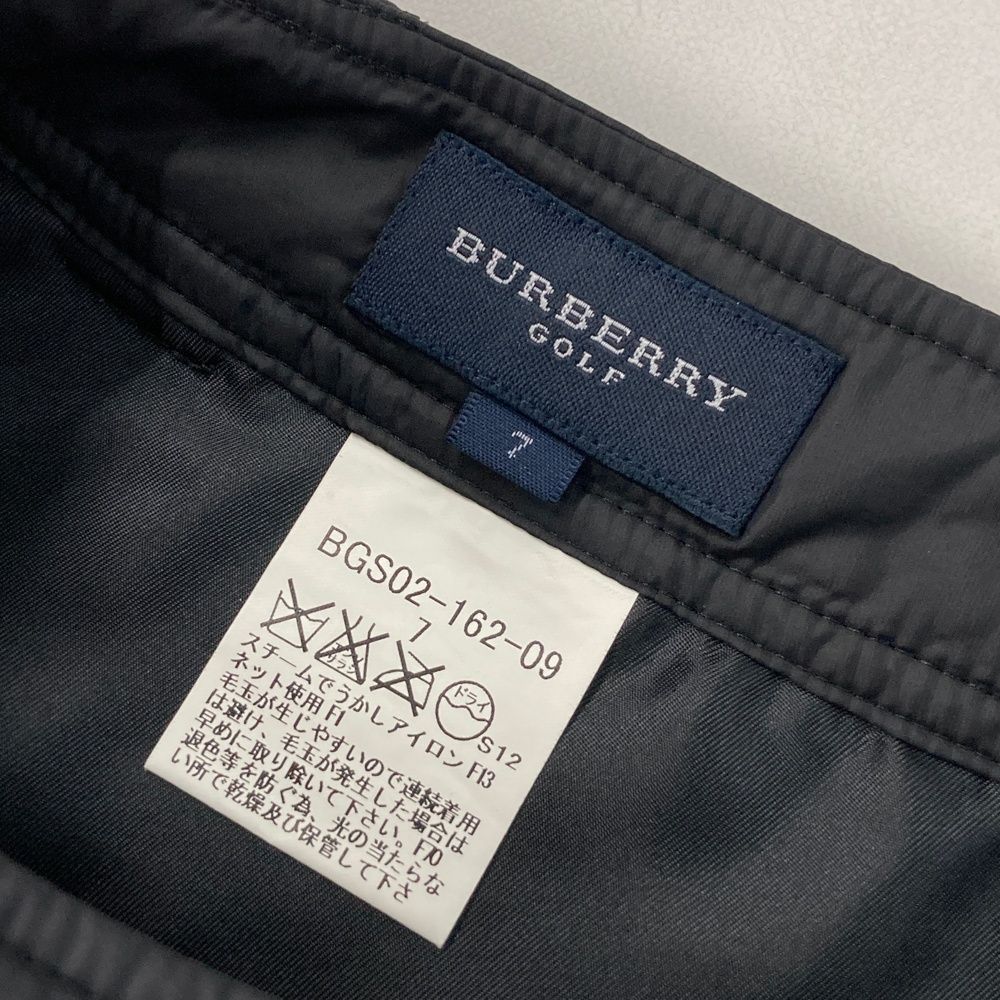 サイズ：7 BURBERRY GOLF バーバリーゴルフ 中綿スカート ブラック系