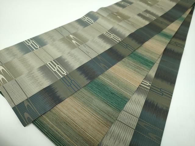 平和屋着物○全通柄袋帯 琉球絣文様 間道 正絹 逸品 DABB4069ps - メルカリ