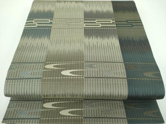 平和屋着物○全通柄袋帯 琉球絣文様 間道 正絹 逸品 DABB4069ps - メルカリ