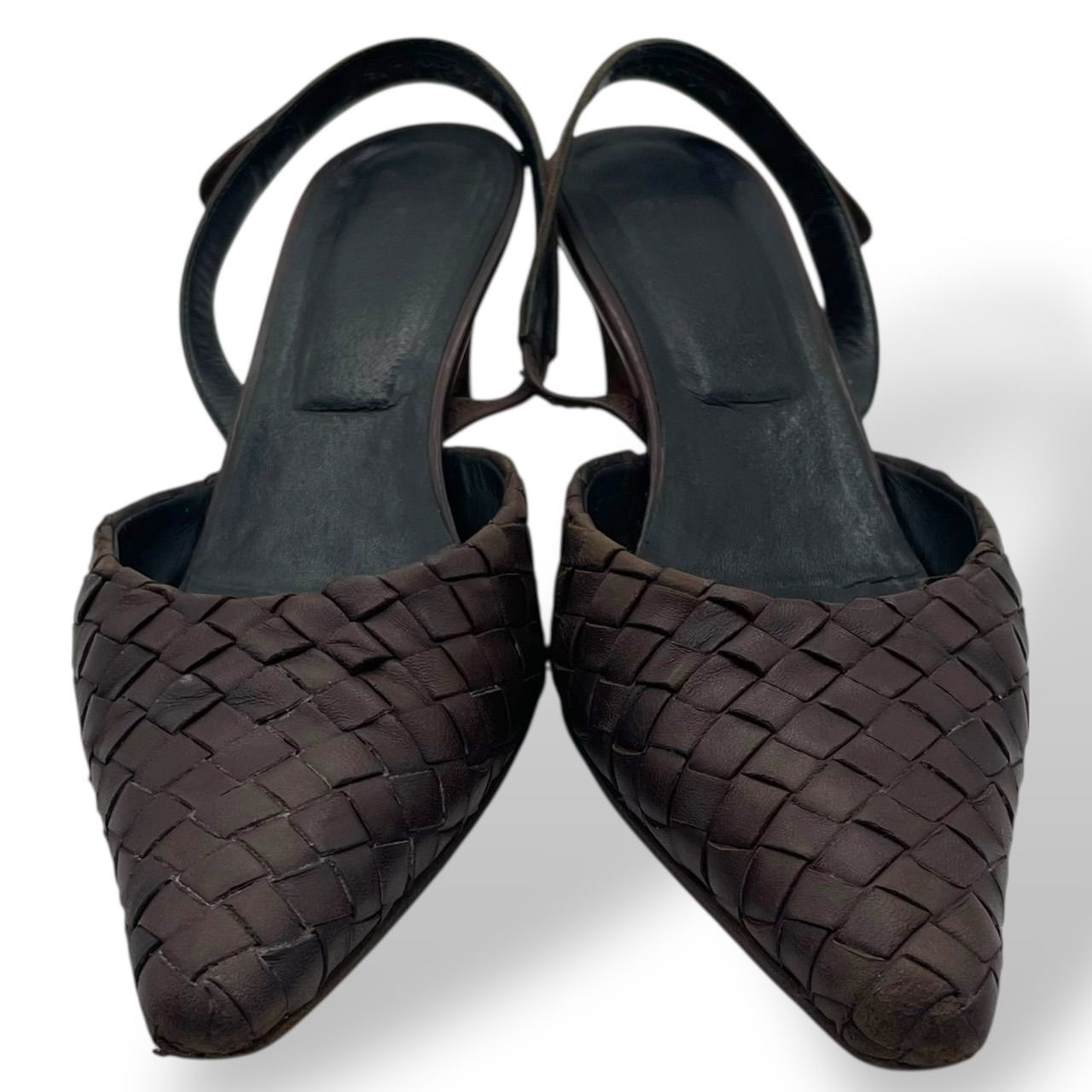 良品 BOTTEGA VENETA ボッテガヴェネタ パンプス ローヒール シューズ 