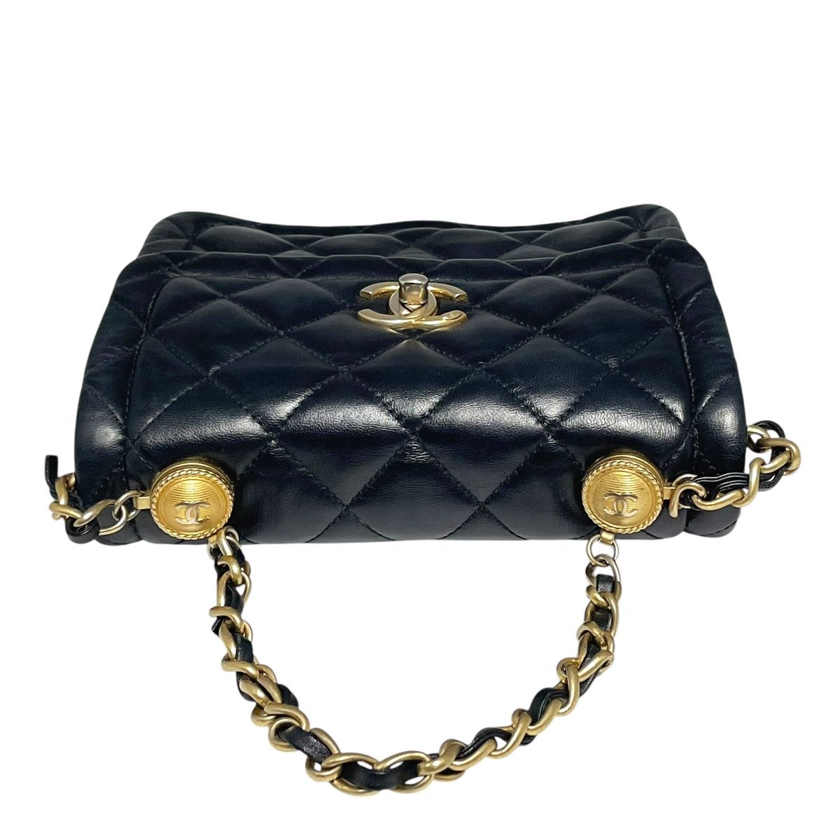 中古】 CHANEL シャネル マトラッセ チェーンショルダー ラムスキン