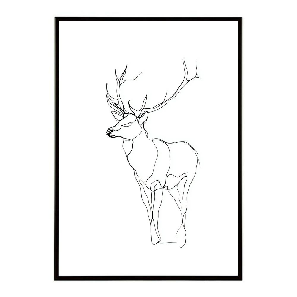 A0サイズ（約84x119cm）】【lm-poster-8385】【フレーム付き】トナカイ