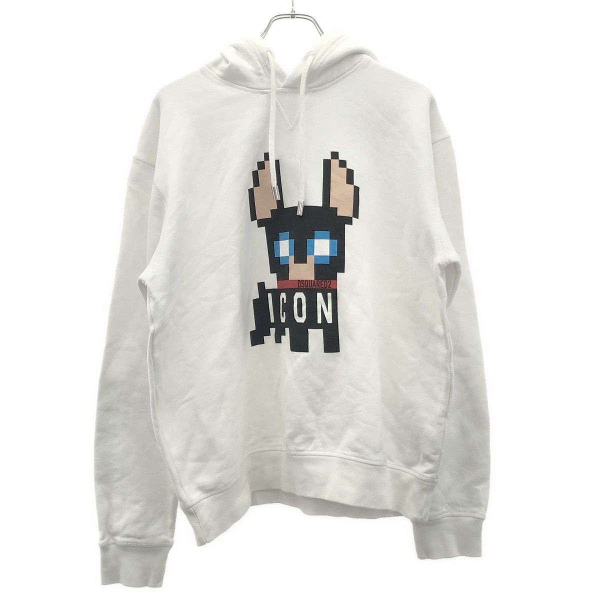 DSQUARED2 ディースクエアード 23AW  ICON COOL HOODIE プルオーバーパーカー S79GU0105 S25516 ホワイト XL DSQUARED2 ディースクエアード 23AW ICON COOL HOODIE プルオーバー