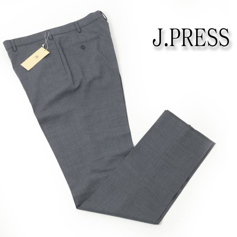 新品【J.PRESS】ジェイプレス　ウール　スラックスパンツ　ダークグレー 新品 J.PRESS ジェイプレス ウール スラックス パンツ Jプレス ウール