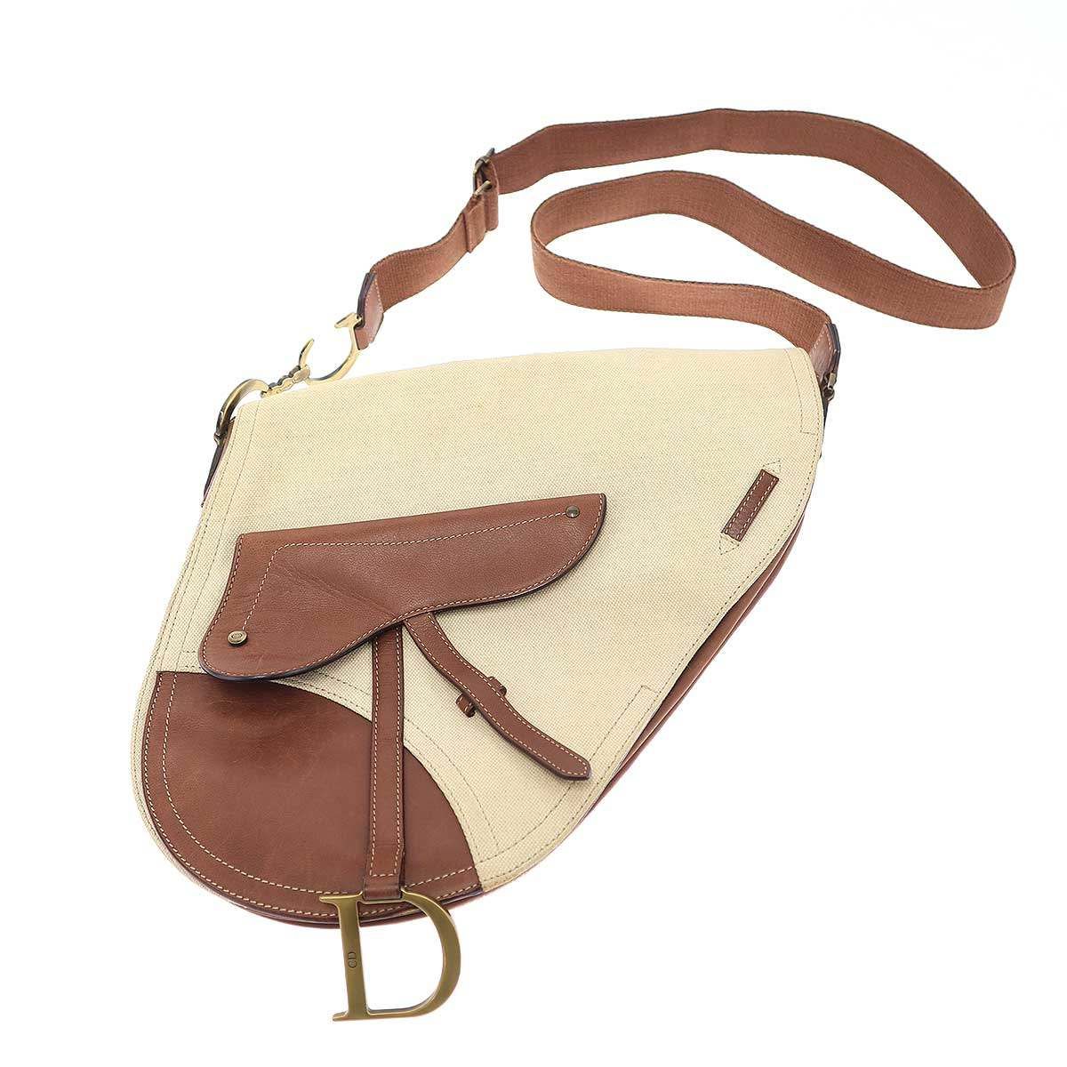 Christian Dior クリスチャンディオール キャンバスレザーラージ