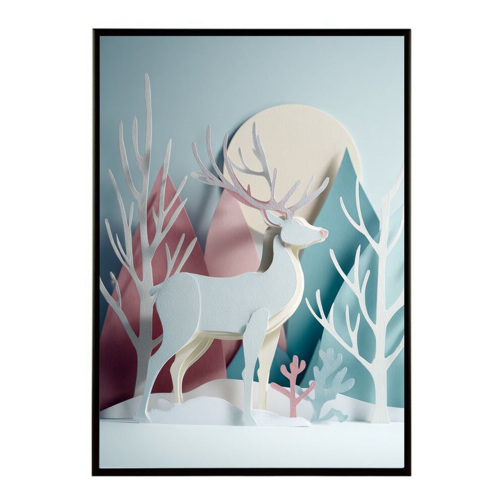 A1サイズ(約59x84cm)】【lm-poster-8403】【フレーム付き】トナカイ A1サイズ(約59x84cm)】【lm-poster-8403】【フレーム付き】トナカイ