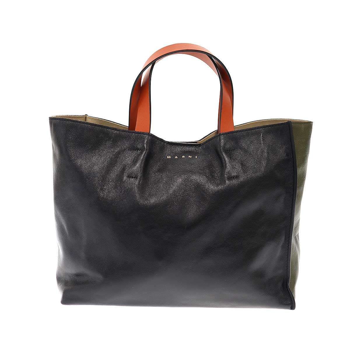 MARNI マルニ MUSEO SOFT スモールショルダーバッグ  ブラック×グリーン MARNI マルニ MUSEO SOFT スモールショルダーバッグ ブラック×グリーン