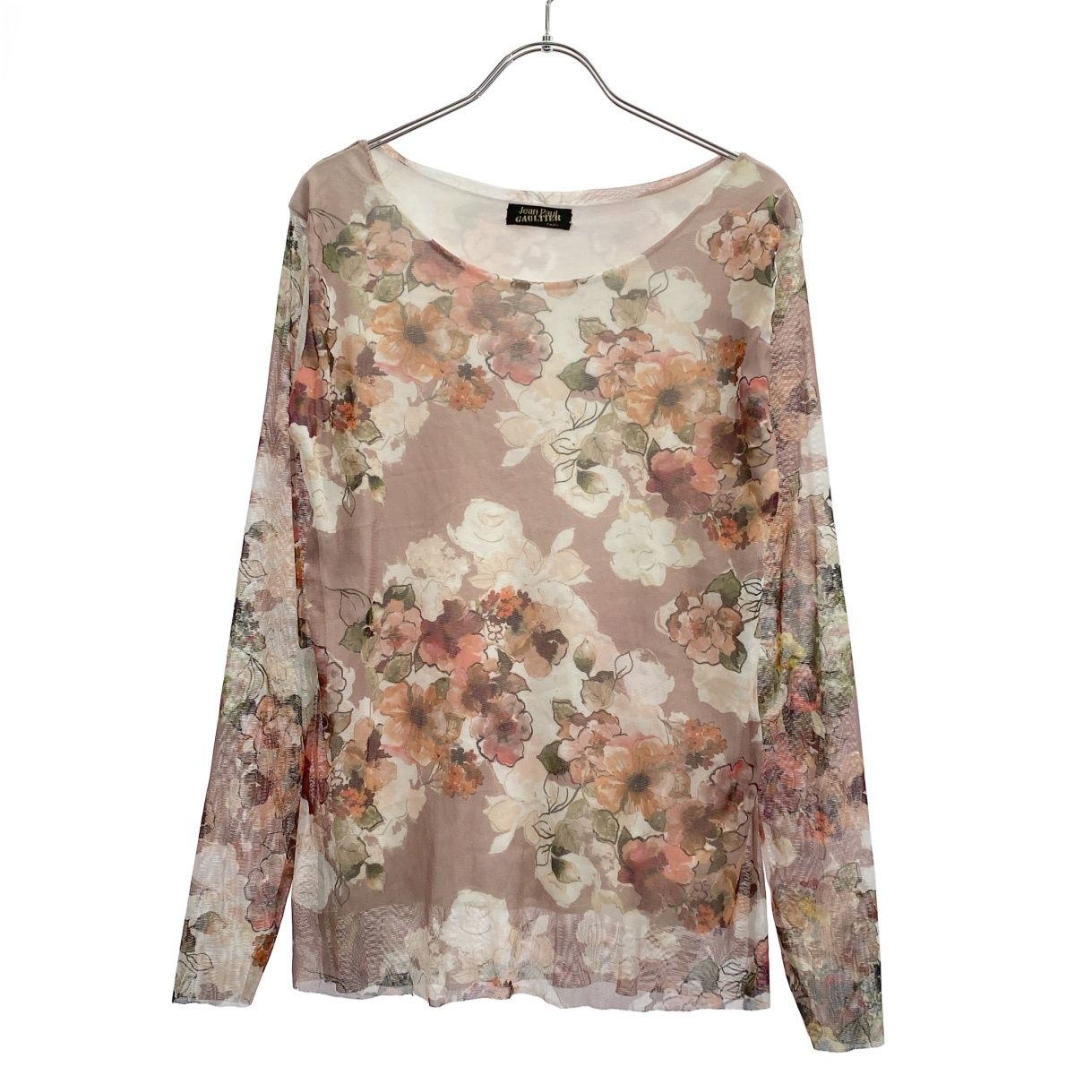 ジャンポール・ゴルチエ メッシュ ショート丈トップス Jean Paul GAULTIER ジャンポールゴルチェ パワーネットフラワー