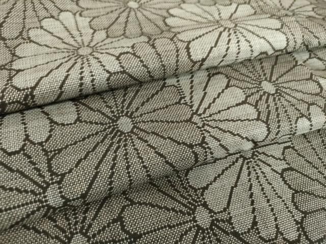 平和屋着物●本場大島紬　9マルキ　万寿菊　正絹　逸品　CABA1721ut 平和屋着物○本場大島紬 9マルキ 菊尽くし 正絹 逸品 未使用