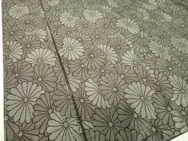 平和屋着物○本場大島紬 9マルキ 菊尽くし 正絹 逸品 未使用