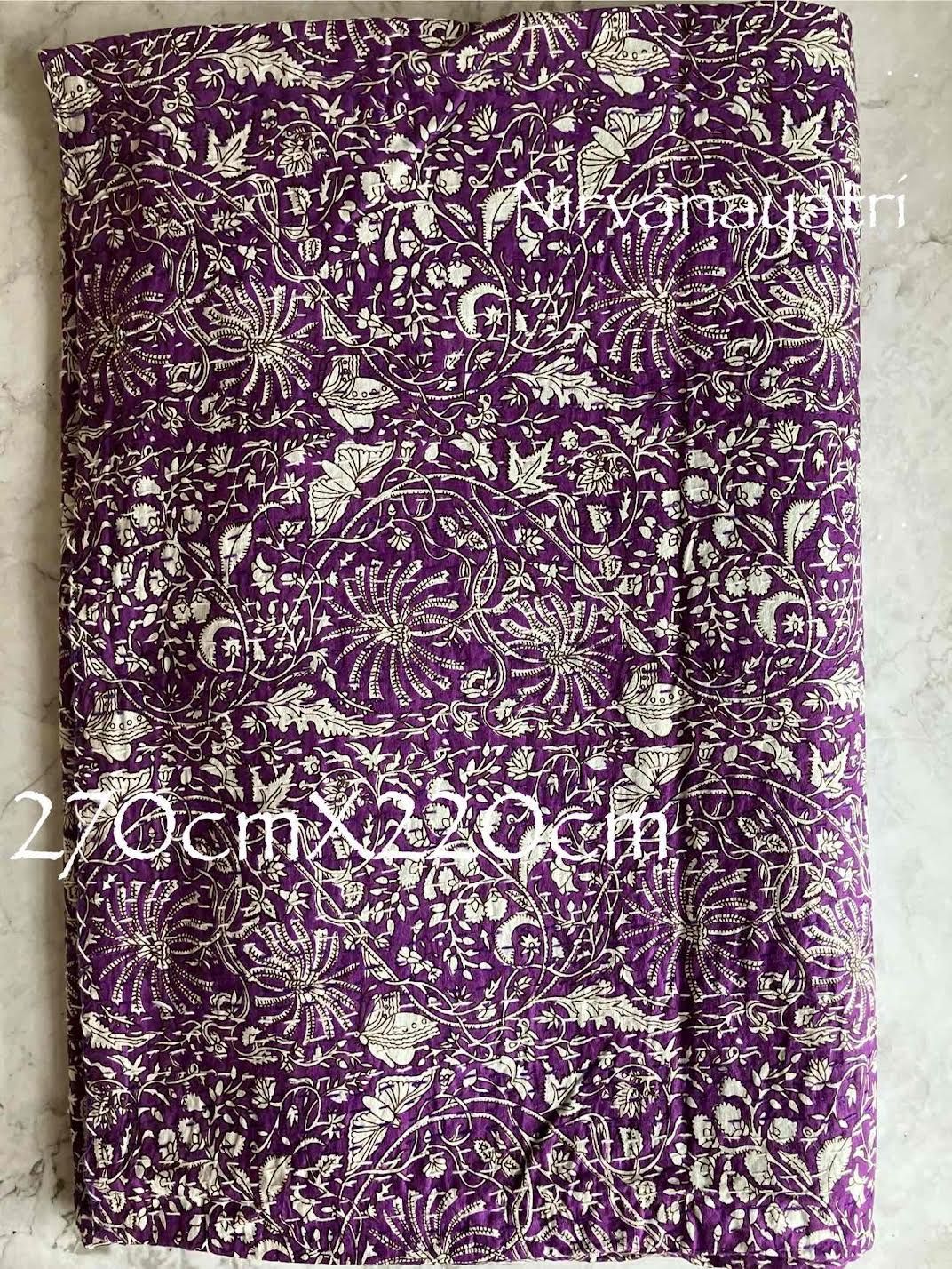 インド カンタキルト 生地 ダブルサイズ シロさま専用】 大判ラリー
