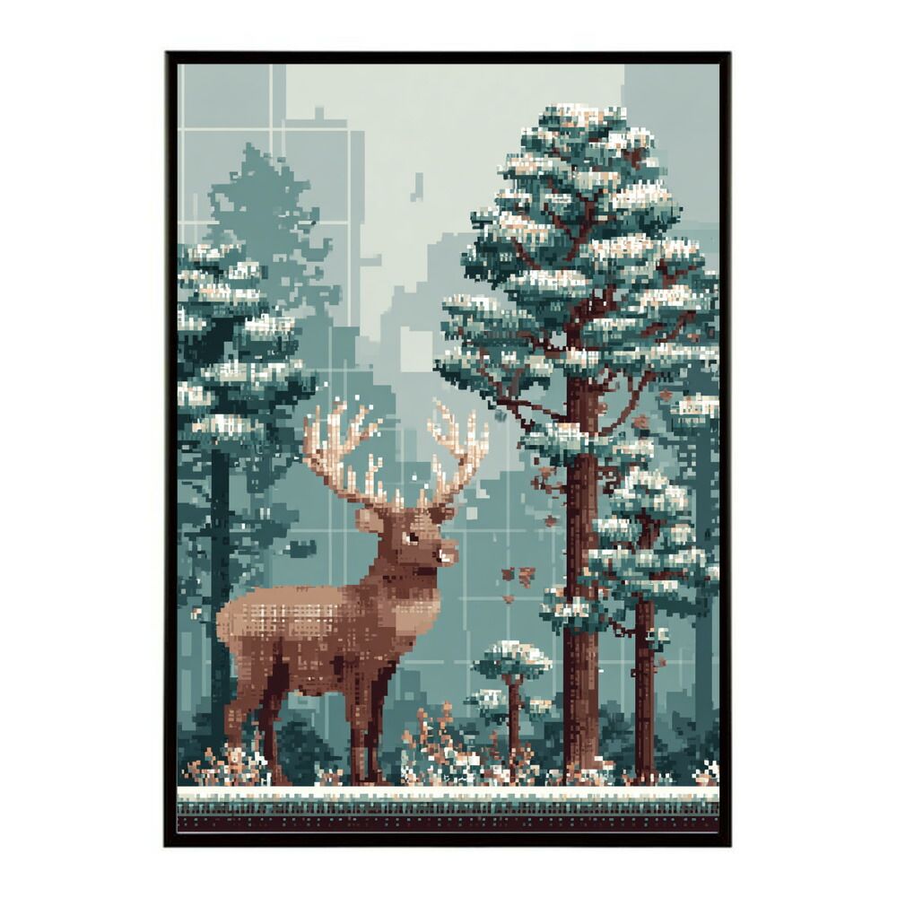 A0サイズ（約84x119cm）】【lm-poster-8432】【フレーム付き】トナカイ