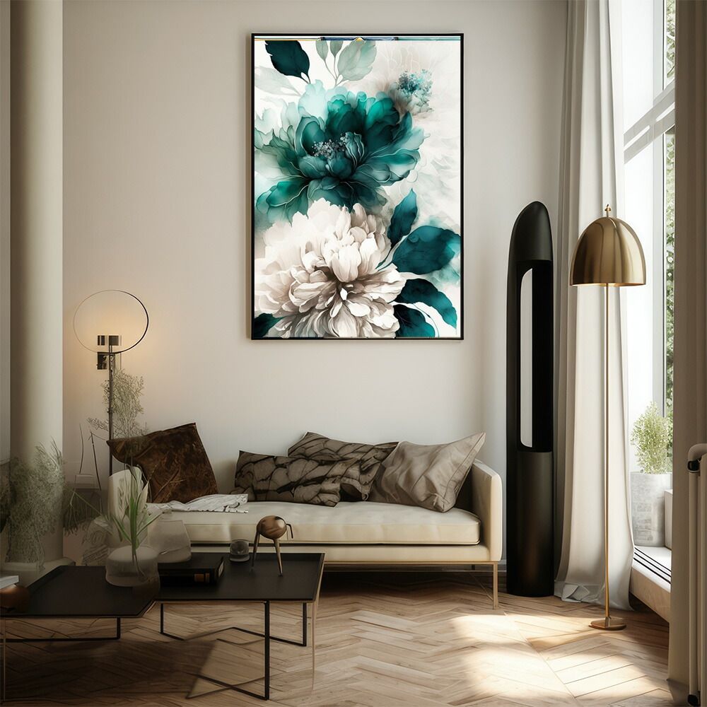 A0サイズ（約84x119cm）】【lm-poster-845】【フレーム付き】花柄