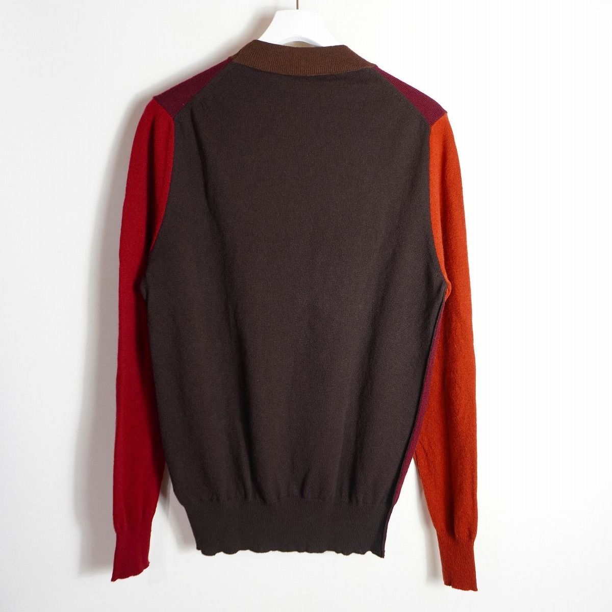 マルニ　切り替え　ウール　ニット　セーター　バイカラー　メンズ　44 マルニ 切り替え ウール ニット セーター バイカラー メンズ 44